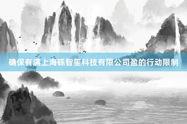 确保有满上海砾智笙科技有限公司盈的行动限制